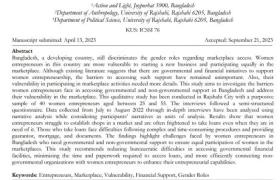 Research Article of Action and Light on Gender issue Published in Khulna University Studies