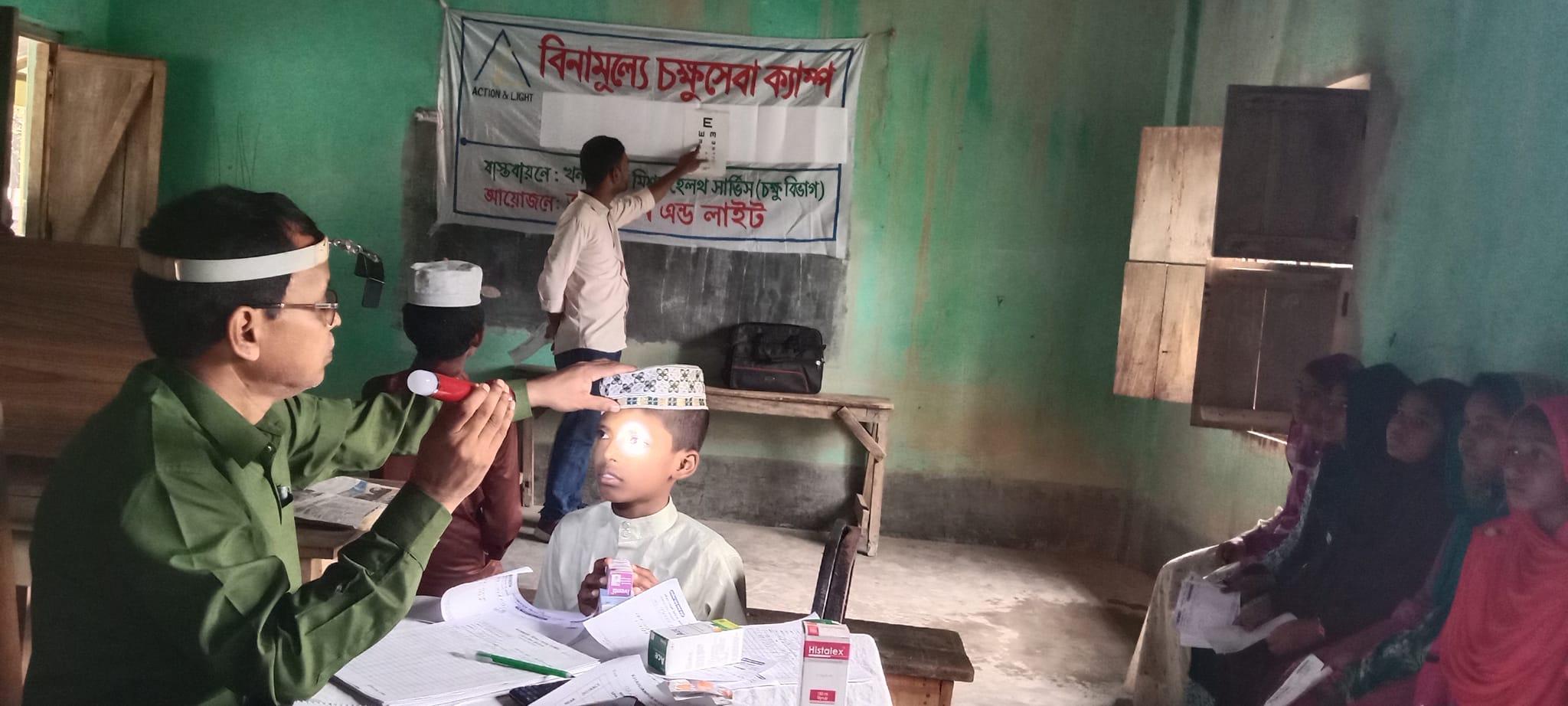 Action and Light Hosts Successful Free Eye Camp, Providing Vital Care to Madrasa Students and Orphanages with Support from Khanjanpur Mission Health Service