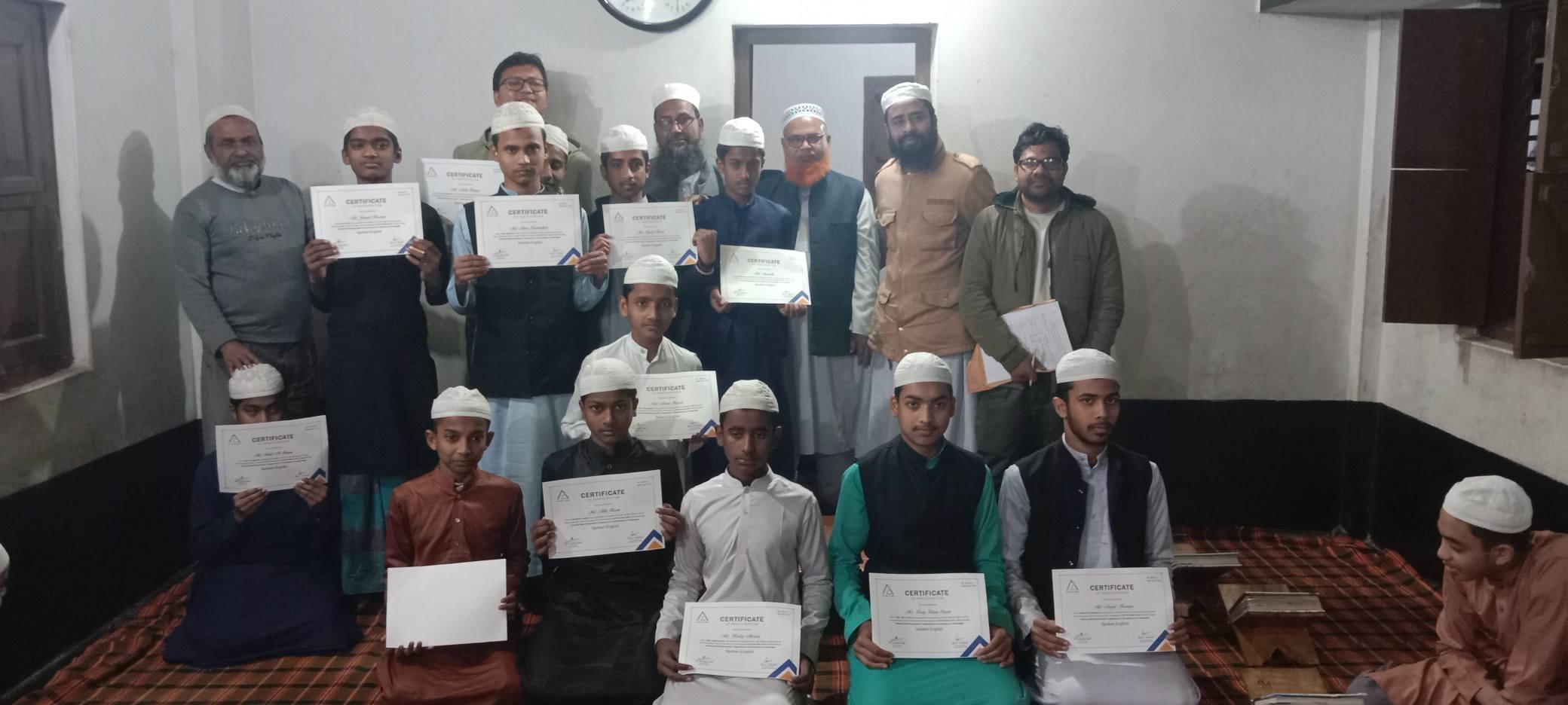 Testimonial Ceremony Held for Orphanage Skill Enhancement Programme by Action and Light